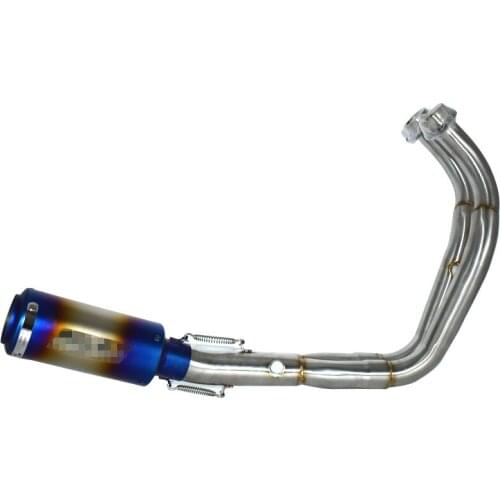 MT07 FZ07 motorcycle Exhaust Full system FOR Yamaha MT-07 FZ-07 Tracer 2014-2018 with Muffler XSR700 2016-2017