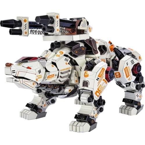 Microworld Bear Treasure King model kits DIY laser cutting Jigsaw puzzle fighter model 3D metal Puzzle Toys for Children gifts