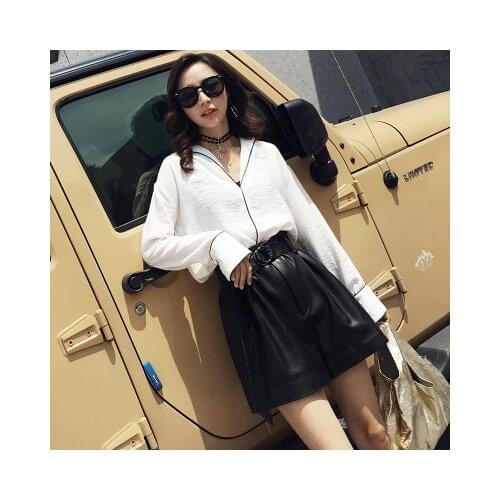 2020 New Fashion Real Genuine Sheep Leather Shorts G26