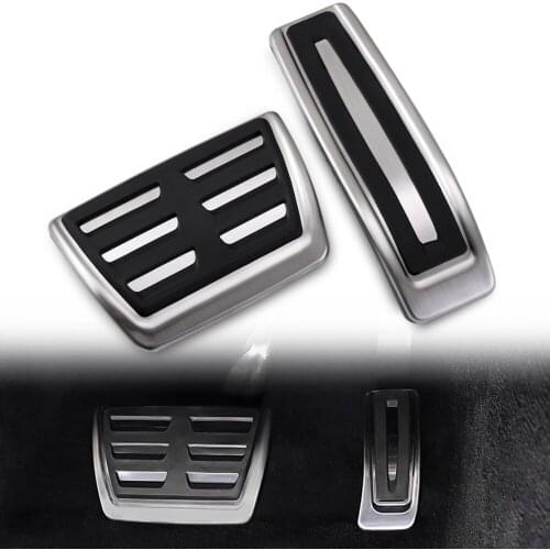 Stainless Steel Gas Accelerator Fuel Brake Pedals AT Plate Pad For Audi Q7 Porsche Cayenne for Volkswagen Touareg 2007-2015