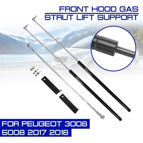 Car Interior Front Engine Cover Bonnet Hood Shock Lift Struts For Peugeot 3008 5008 2017-2018 Bar Support Rod Arm Gas Spring
