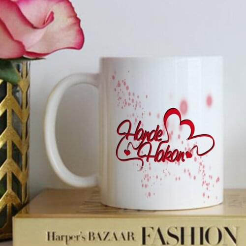 Personalized Valentines Day Design White Mug Cup-13