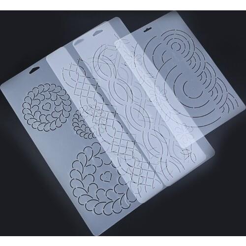 Portable Acrylic Quilting Stencil 0.02in Thick Reusable Template Stencils for Sewing on Cloth Canvas Quilt Clothes