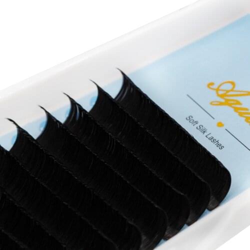 AGUUD False Eyelash Extensions Mink Individual Silk Eyelash C CC D DD Synthetic Lashes Soft Lash Extension Supply Russian Lashes