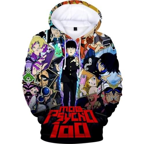 Cartoon Mob Psycho 100 3D Hoodies Men women Anime Sweatshirt Autumn Winter Harajuku 2021 Streetwear Kids Hoodie Anime