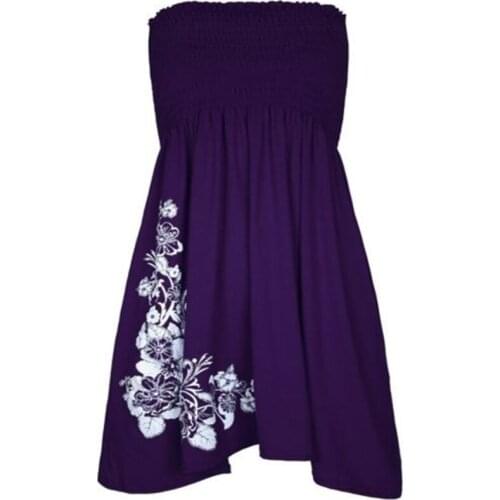 Tube top dress Plus Size mini Dress Women Sexy Strapless Bodycon 2021 Summer Dress Flower Print Party Tube Dress Women casual