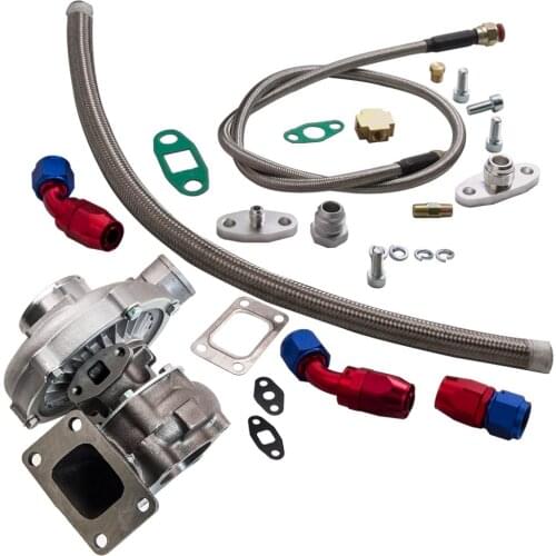 T04E Turbo Charger .50 A/R T3/T4 T3 T4 0.63 A/R +oil feed return lines