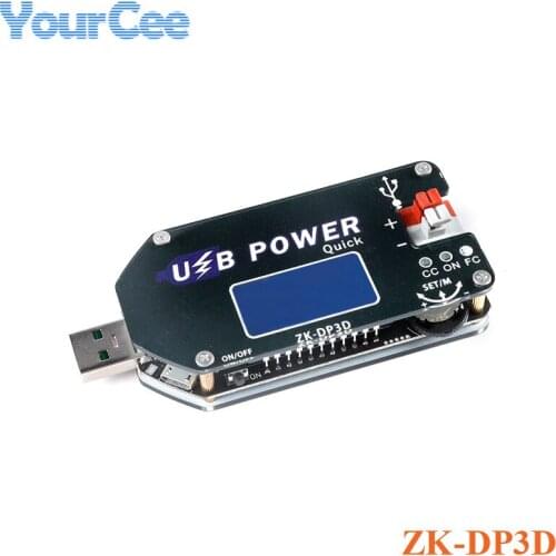 ZK-DP3D CNC USB DC DC Converter Board CC CV 1-30V 2A 5V 6V 12V 24V 15W Power Module Adjustable Regulated Power Supply