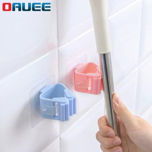 Wall Mounted Mop Organizer Holder Brush Broom Hanger Home Storage Rack Bathroom Suction Hanging Pipe Hooks Household Tools home