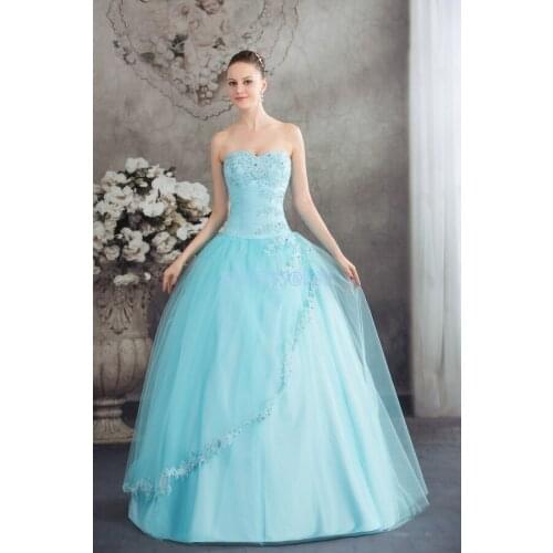 Vestido 15 anos real wedding sky blue brautkleid new arrival handmade custom red carpet pageant gala gown Quinceanera Dresses