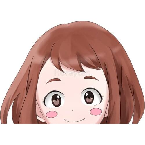 Car Styling Vinyl Stickers for Girl Cartoon Boku No Hero Academia Ochako Uraraka Graphics Motor Bikes Keyboard Decal