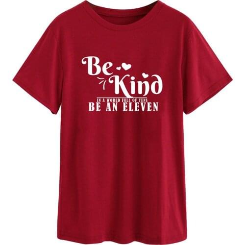 Be Kind Be an Eleven Christian T-Shirt Stylish Funny Graphic Faith Heart Eleven Slogan Tee Casual Short Sleeve Tumblr Tops shirt