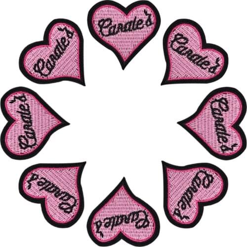 10PCS Love Patches Iron Applications for Clothes Garment Jeans Apparel Sewing Accessories Applique Patch Jacket Clothes Craft