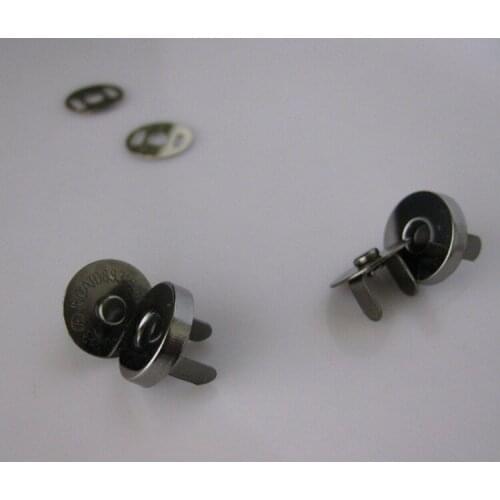 100Set Gun Black Tone Buttons Magnetic Purse Snap Clasps/ Closure for Purse Handbag Fastener Accessories 14*3.5mm