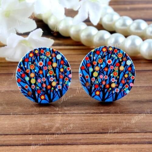 16mm Tree Round High Quality Photo Wood Laser Cut Cabochon to make Rings, Earrings, Bobby pin,Necklaces, Bracelets
