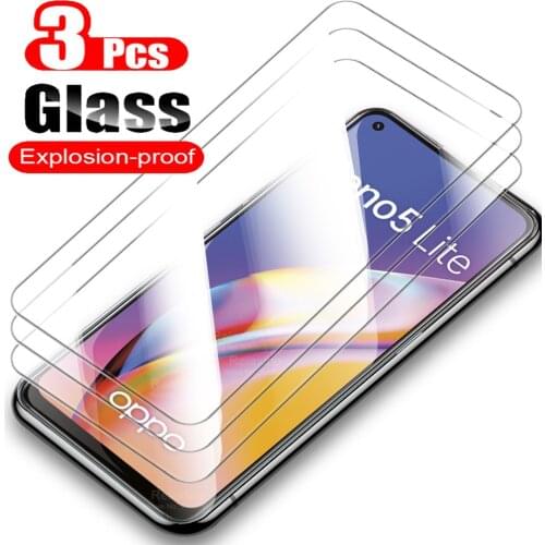 3Pcs Full Cover Protective Glass For OPPO Reno 5 Lite Tempered Glass For Reno5 Reno5Lite 5Lite 6.43" Phone Safty Protection Film