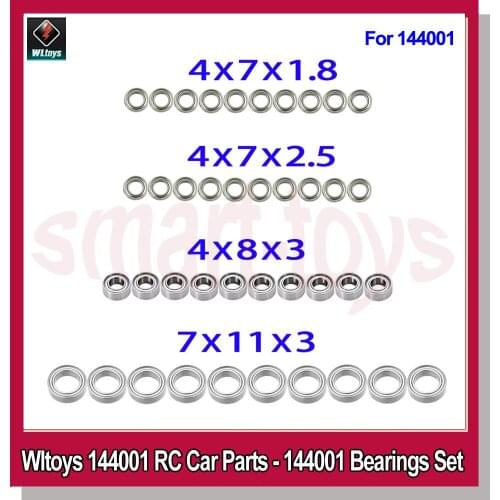 40Pcs Wltoys 144001 Bearings Set 144001-1296 Ball Bearing for Wltoys 1/14 RC Car Parts