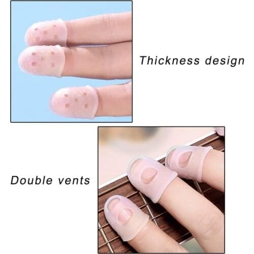 40 Pcs Fingertip Protectors, 5 Sizes Ukulele Finger Caps,for Guitar Ukulele Stringed Instruments