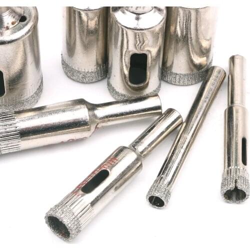 10pcs Diamond Hole Saw Tile Ceramic Porcelain Glass Marble Drill Bit Cutter Set 4mm - 30mm