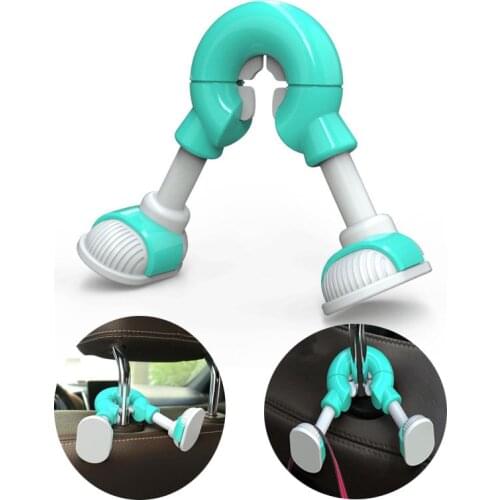 Car Accessories Clips Car Seat Hooks Auto Seat Back Storage Hook Organizer Hanger Cartoon Boxing Hook Foot HookFor Bag Handbag