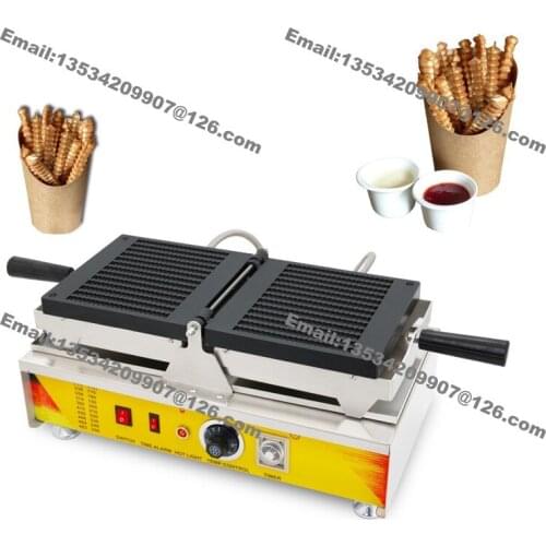 Free Shipping Commercial Nonstick 110v 220v Electric Waffle Fries Stick Maker Machine Baker Iron