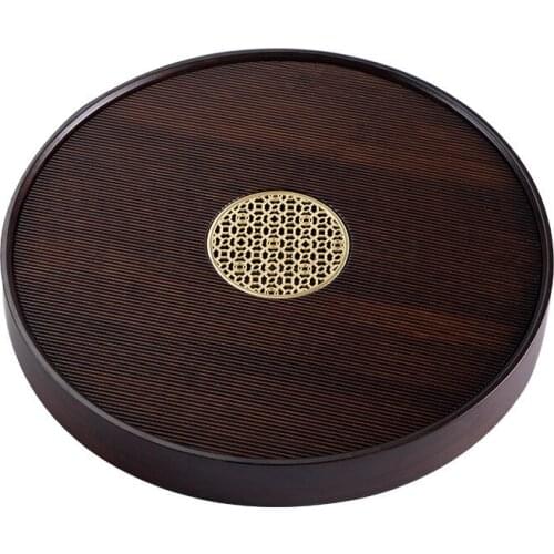 Household tea tray simple retro water storage tea tray drip circular dry bubble table