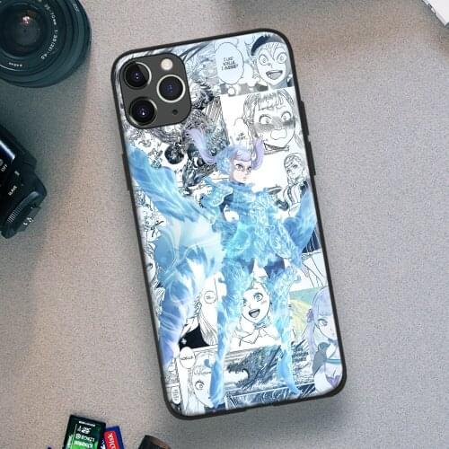 Acier Silva Black Clover Manga Anime Soft TPU Glass Phone Case for IPhone SE 6s 7 8 Plus X Xr Xs 11 12 Mini Pro Max Samsung