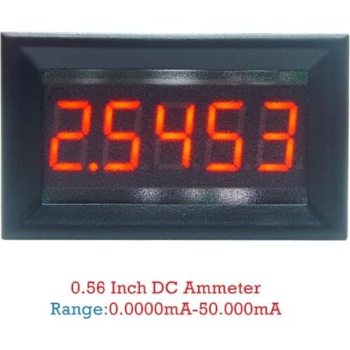 DC 0-50.000mA(50mA) Digital Ammeter 5-digits bit Current Meter Panel Guage 0.36"