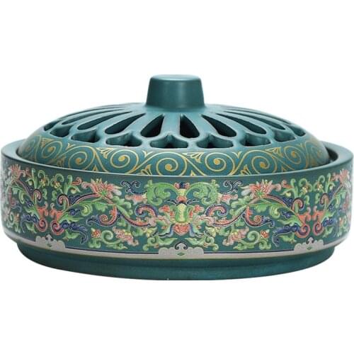 Enamel mosquito incense burner Traditional Ceramic Craft Home Decoration Living Room Bedroom Yoga House Creative Burner Decor