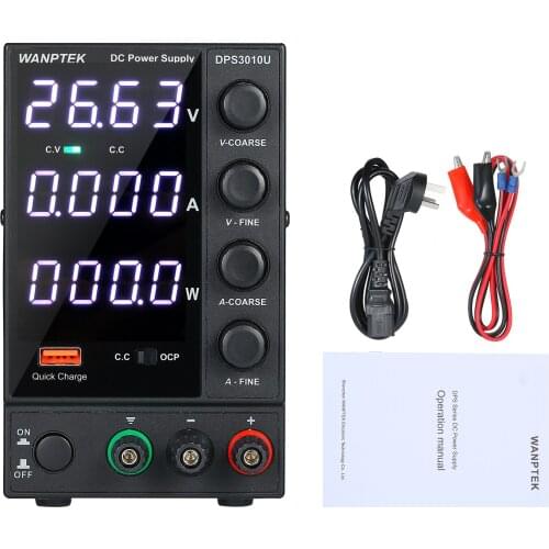 WANPTEK DPS3010U 0-30V 0-10A 300W Switching DC Power Supply 4 Digits Display LED High Precision Adjustable Mini Power Supply