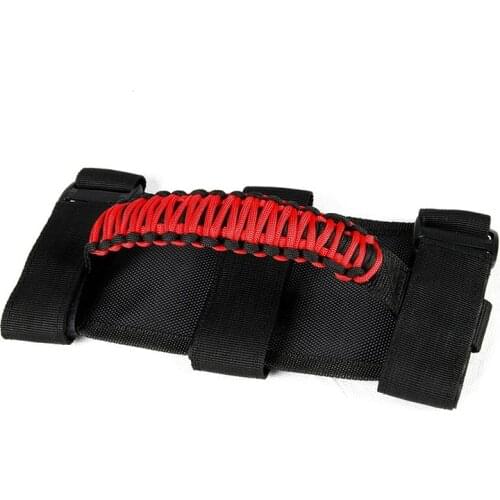 Jeep Horse Herder To Refit Door Handle, Roof Handrail And Weaving Umbrella Rope Auto Car Roll Bar Grab Handles Grip Handle