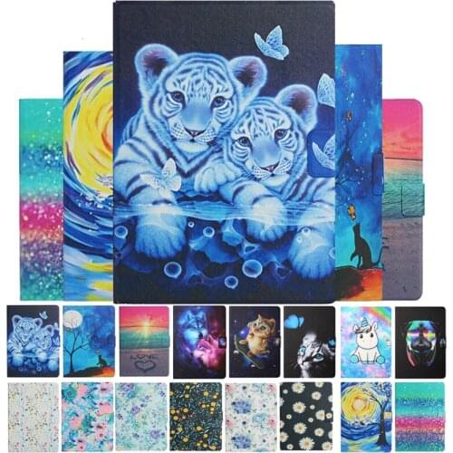 Kawaii Tiger Wallet Funda For Amazon Fire HD 10 Case 2021 Tablet Coque For Amazon Fire HD 10 Plus 2021 Cover HD10 2019 2017 Caqa