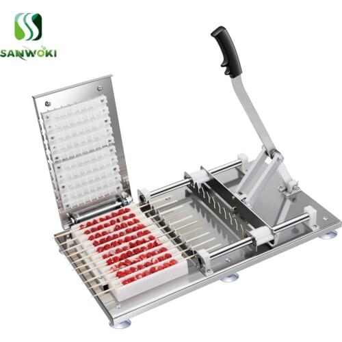 Wearing a string machine Mutton skewer barbecue kebab making machine manual meat skewers machine doner kebab wear string machine