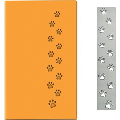 Cat Dog Footprint Pattern Metal Cutting Dies Scrapbooking Card Edge Paper Cutter Mold DIY Invitation Card Scrapbook Material