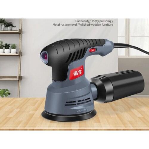 Mini woodworking electric sander round sandpaper random track polishing grinder paint putty wall power tools