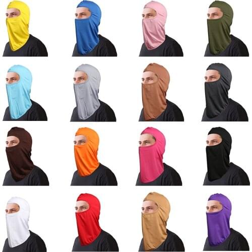 Motorcycle Face Mask Cycling Cap Balaclava Full Cover Face Mask Hat Balaclava Lycra Ski Neck Protectors Summer Sun UV Protection