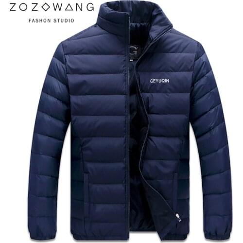 Big Size 2020 White Duck Down Mens Winter Jacket Ultralight Down Jacket Outerwear Snow Warm Standing collar Brand Coat Parkas
