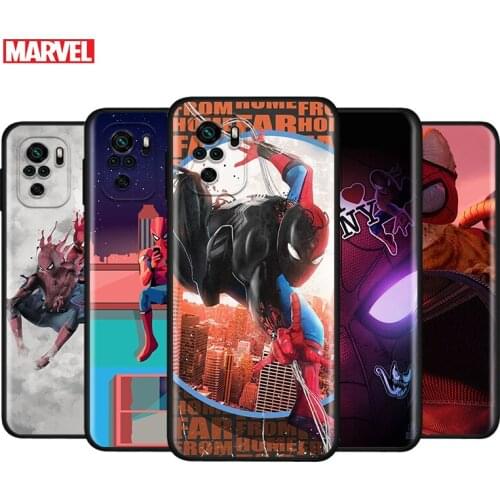 Marvel Spider-Man For Xiaomi Redmi Note 10S 10 9 9S 9T 8T 8 7 6 5 Pro Max 5A 4X 4 5G Soft Silicone Phone Case
