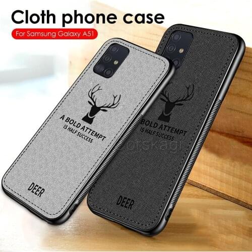Soft Deer Cloth Case for Samsung Galaxy A12 M31 M31S M51 M21 M11 A42 A52 A72 Back Phone Cover