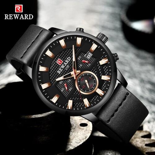 REWARD Fashion Men Watch Sport Chronograph Top Brand Luxury Waterproof Men Quartz Wristwatch Date Calendar Clock Relojes Hombre