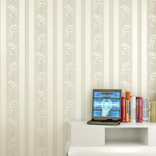Beibehang green wallpaper bedroom luxury 3d wallpaper mural simple three - dimensional vertical stripes wallpaper for walls 3 d
