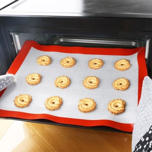 Non-Stick Silicone Baking Mats Cookie Pad Rolling Dough Mat High Temperature Resistant Glass Fiber Batters Flour Fondant