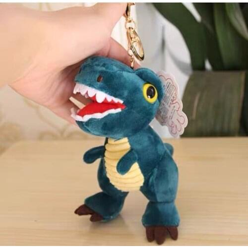 15cm Good quality dino big mouth plush toy keychain backbag car key mobile phone pendant valentines gifts for girlfriends