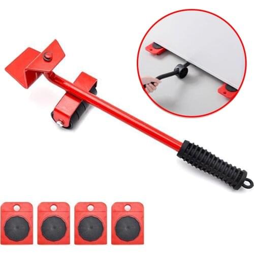 Household Furniture Lifter Strong-Bearing Capacity Heavy Object Moving Transport Furnitures Handling Tool w/Wheels Roller