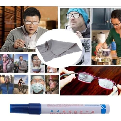 Nano Anti-Fog Solution for Glasses Lens Defogger Reusable Microfiber Wipes
