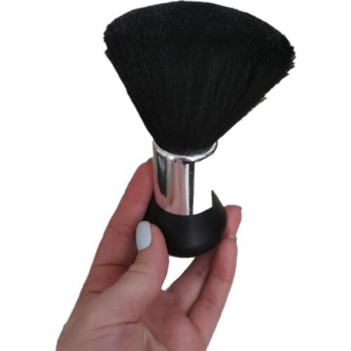 Neck Duster Brushes Face Plastic Handle Hair Clean Hairbrush Cutting Hairdressing Styling Salon Barber Makeup Black Soft Tool