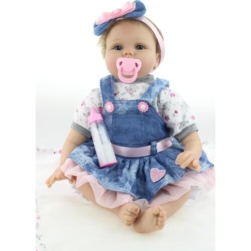 Silicone Cute Super Simulation Baby Doll Lifelike Reborn Baby Girl Lovely Princess Gift for Children