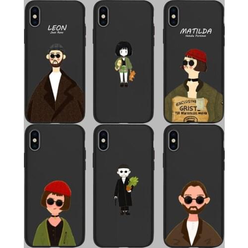 Cute Leon Matilda Phone Case For iPhone 11 12 Pro Max 6S 7 8 Plus Black Silicone Soft Killer Case For iPhone X XR XS MAX SE 2020