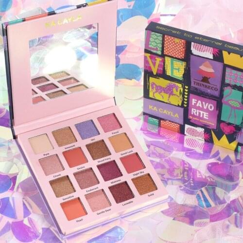 16-Color Eye Shadow Makeup Matte and Metal Waterproof Flash Eye Shadow Palette