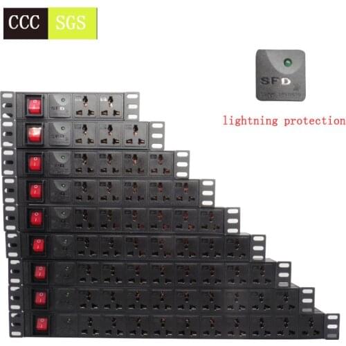 Snowman moon SPD Power Strip 1U Unit PDU AU US EU UK Israel Plug Network Cabinet Rack Aluminum alloy protection module Socket